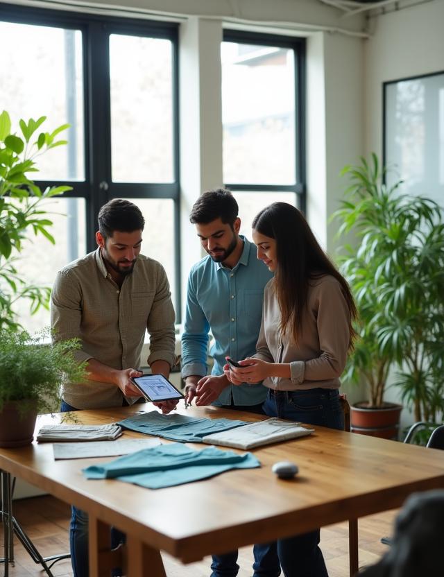 Furban Home creative team collaborating in a bright, modern Atlanta studio space