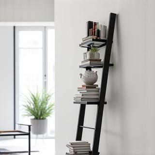 Slim leaning bookcase