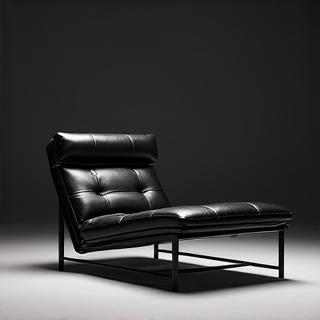 Minimalist black metal accent chair
