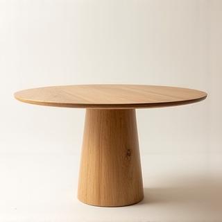 Solid oak round dining table