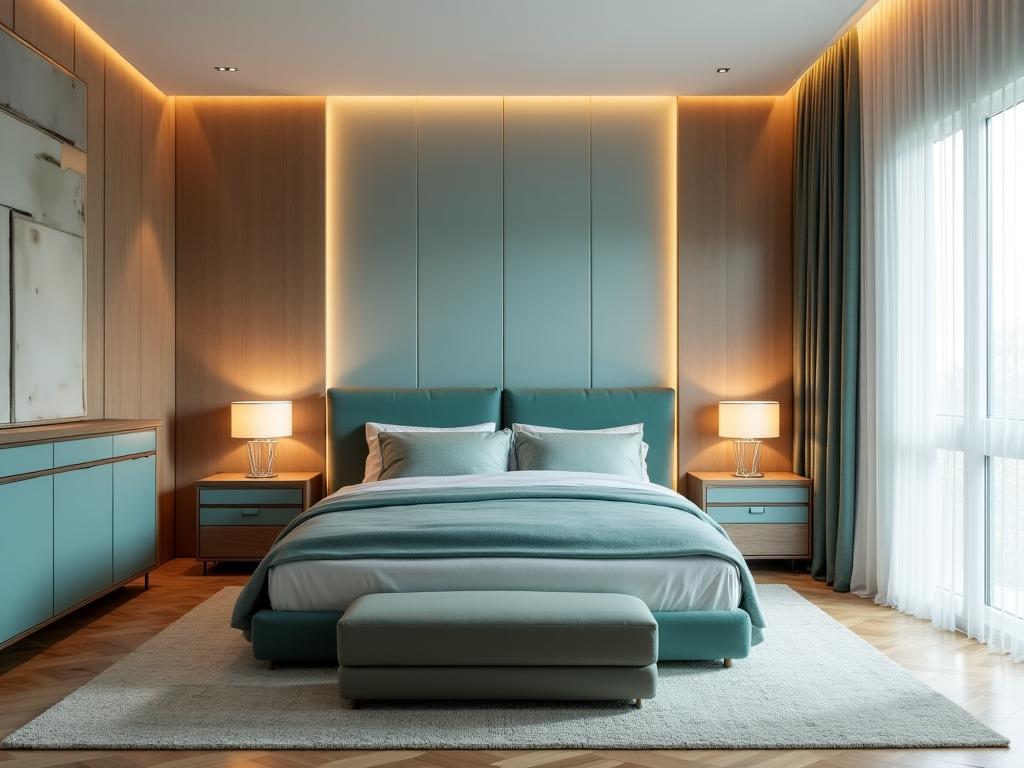 Full bedroom set architectural preview