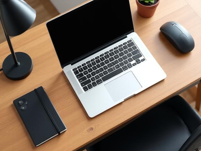 Sleek home office desk