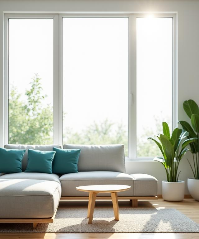 Modern living room with minimalist furniture in Atlanta